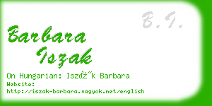 barbara iszak business card